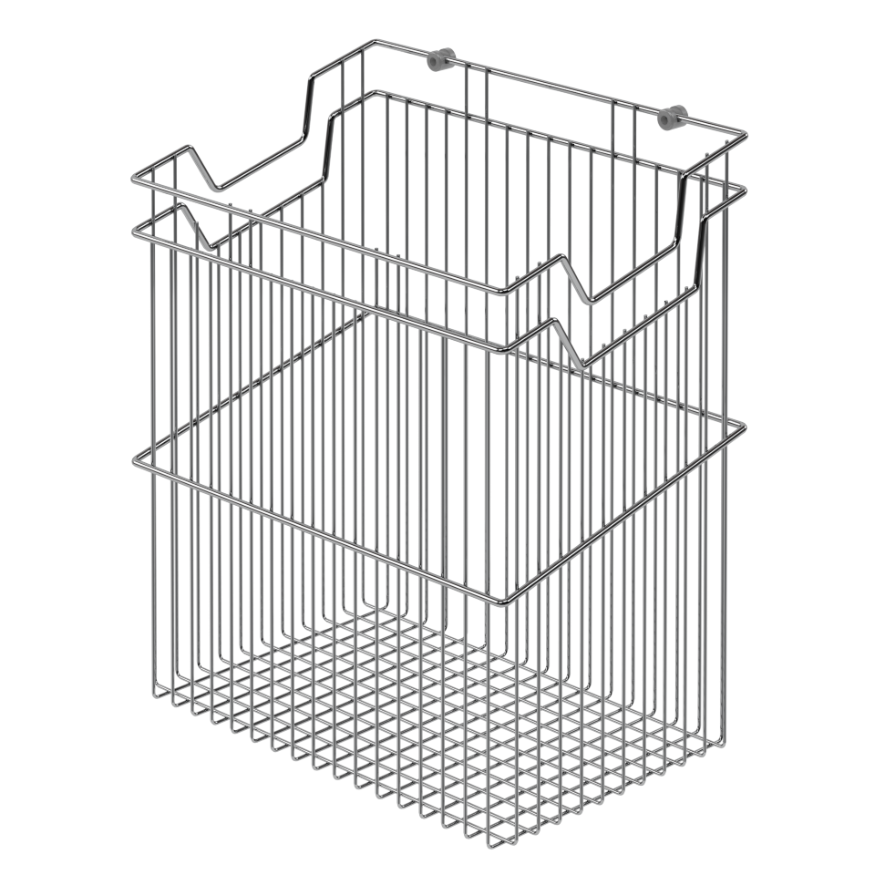 [004141] Laundry Basket 30cm S8111 Chrome