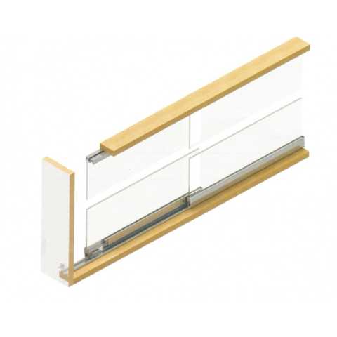 LC15 Glass Aluminium Rail 3.0mt