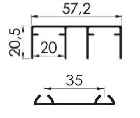 [003865] Lucido LC75 Aluminium Rail 2mt KIT