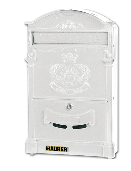 Letter Box Cast Alum. Royal White