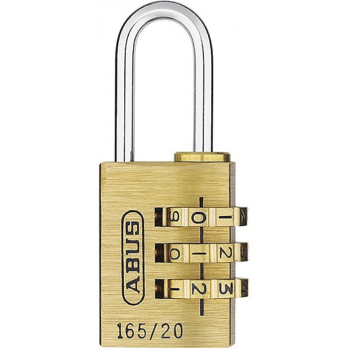 X - ABUS Padlock Brass Combination 20mm - 165/20