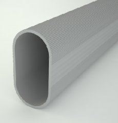 Pipe Oval Alum. Wardrobe 3mt