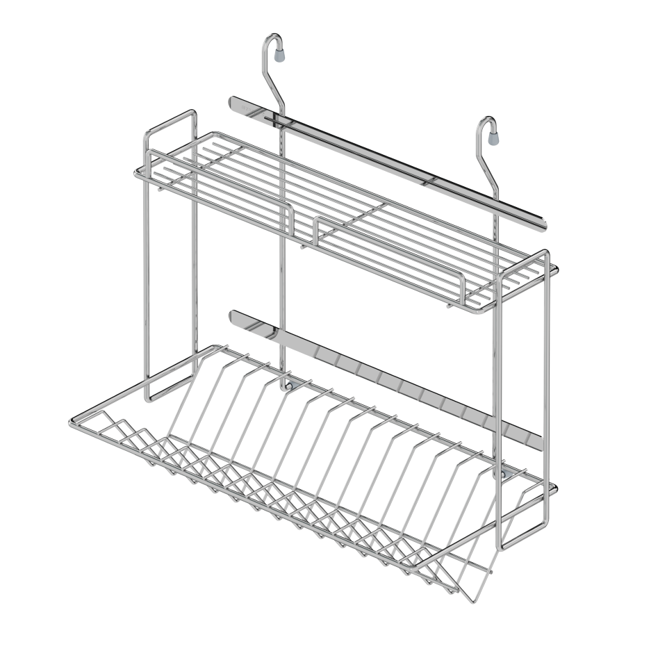 Plate / Glass Holder w/Hanger S4018 Chrome