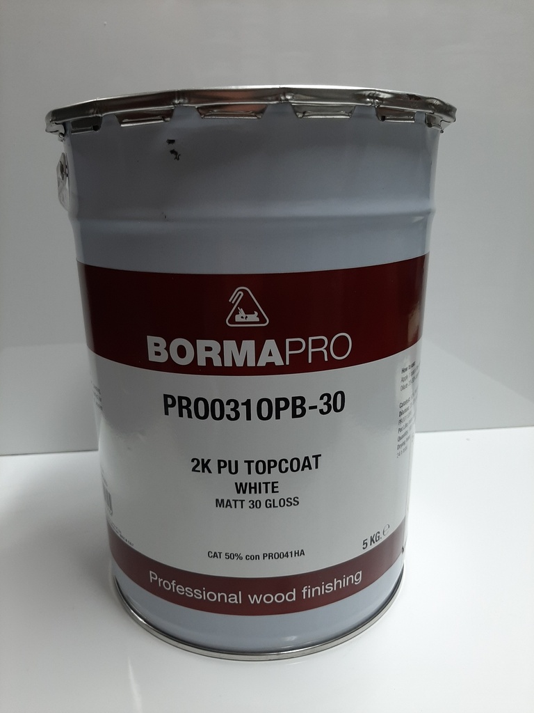 PU TopCoat White 30gloss 5kg Borma