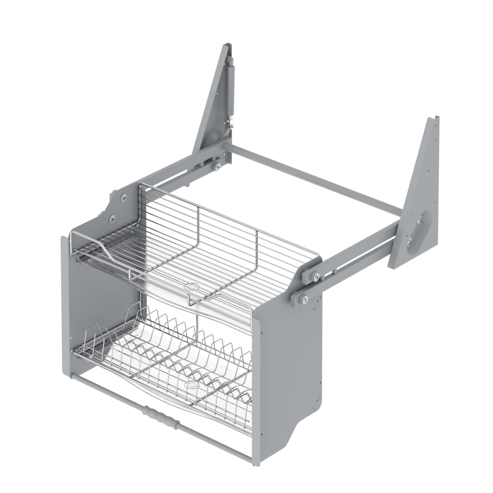 [004964] Pull Down Shelf With Lift 900mm S5183 Chrome