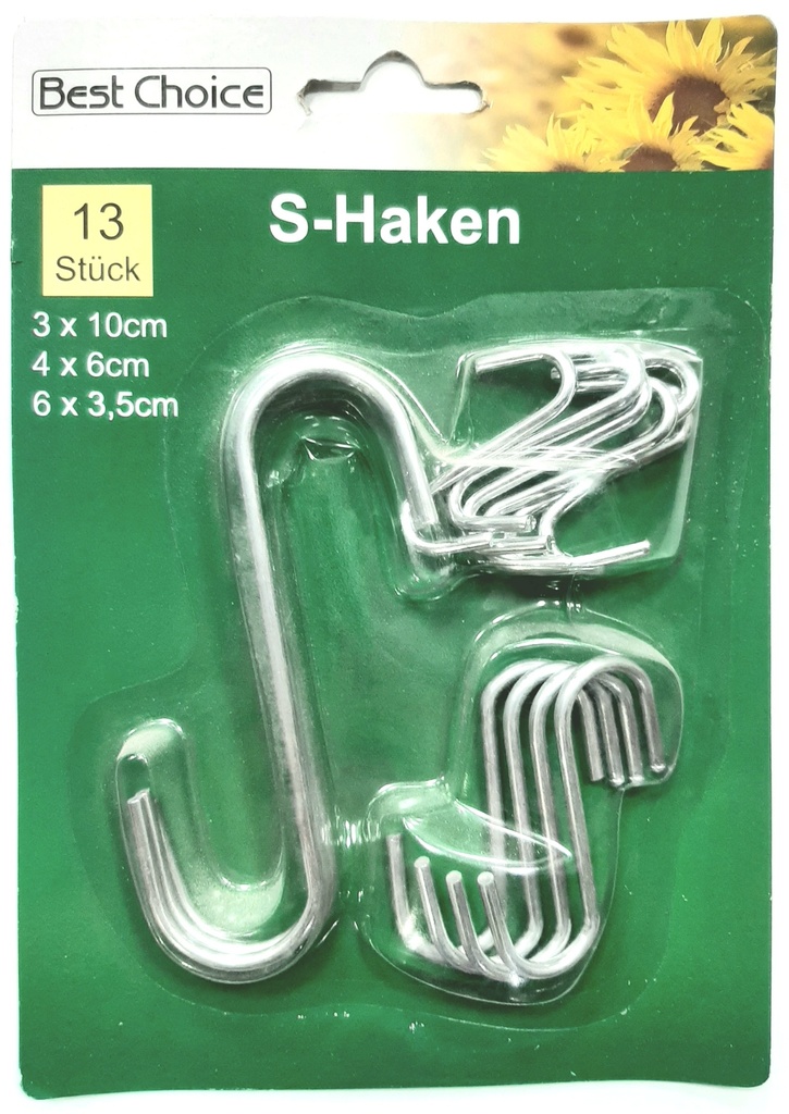 S Hook PKT 13pcs