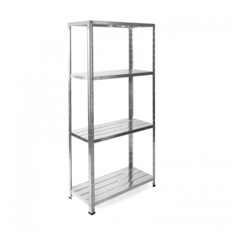 [004131] SECURKIT 4 Shelves Zinc 30x80x151cm