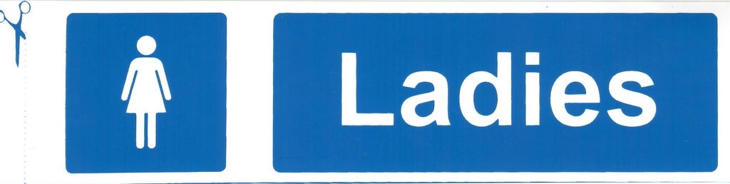 Self Adhesive Sign - Ladies Toilet