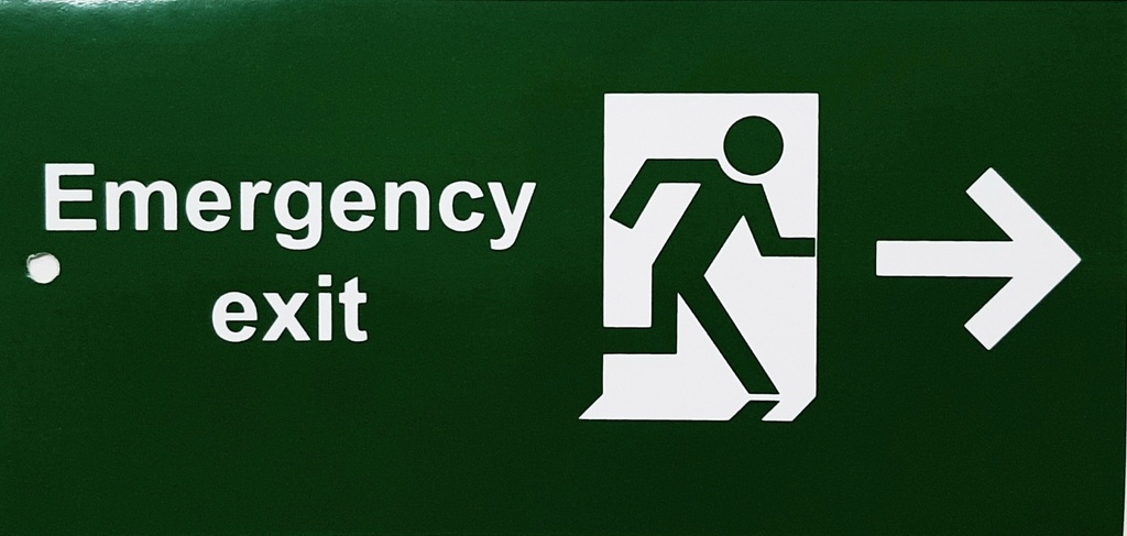 [008470] Self Adhesive Sign - Emergency Exit