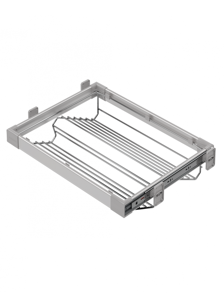 [004589] Shoe Rack w/Telescopic Rail 60cm S6261 Grey