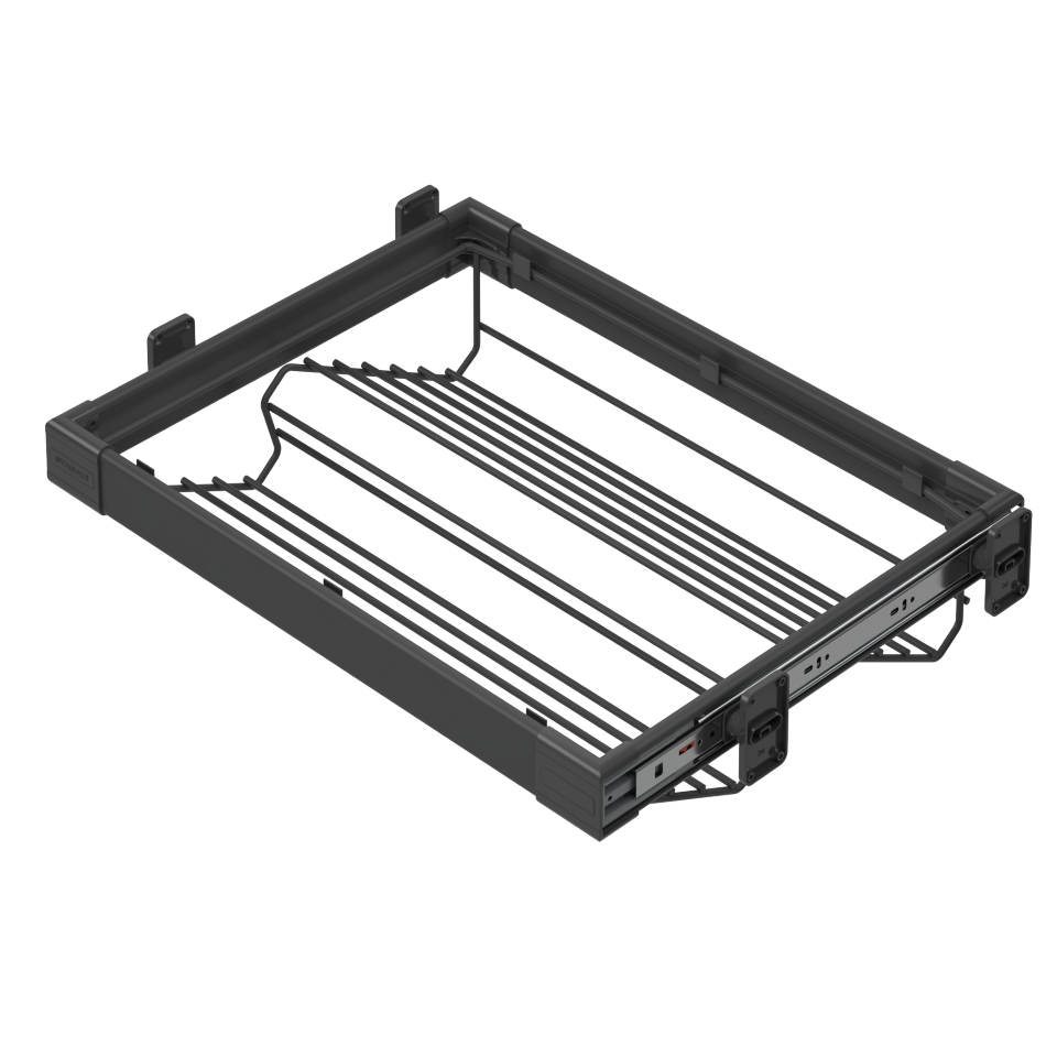 [008594] Shoe Rack w/Telescopic Rail 90cm S6264 Anthracite