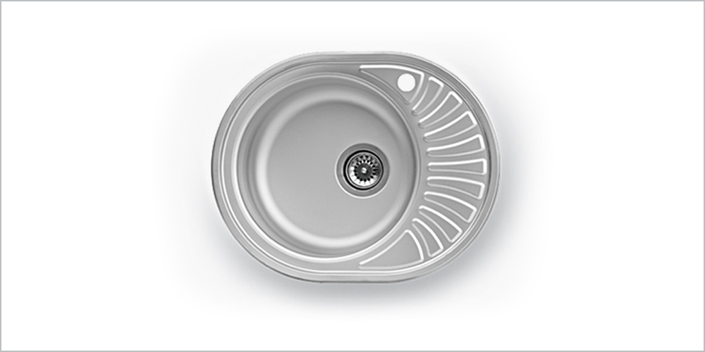 Sink 1 Bowl + Drain 480mm Decor