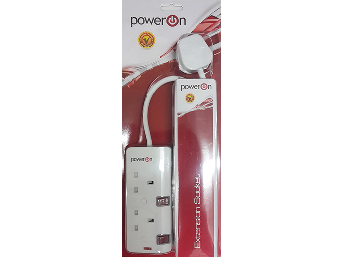 Extension Socket 2 Way - 3mt