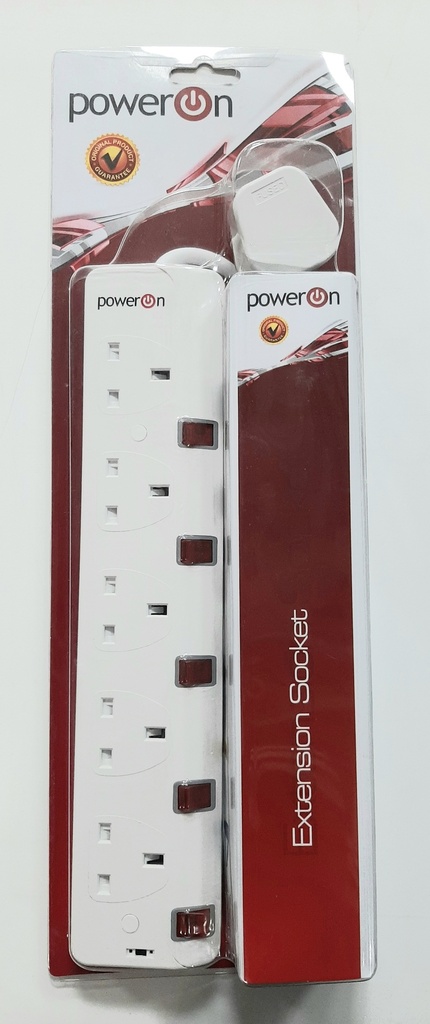 Extension Socket 5 Way - 3mt