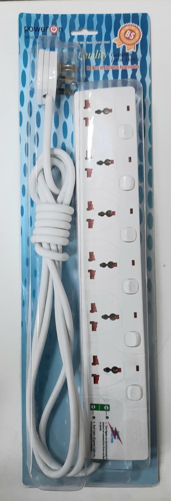 Extension Socket 6 Way SURGE - 3mt