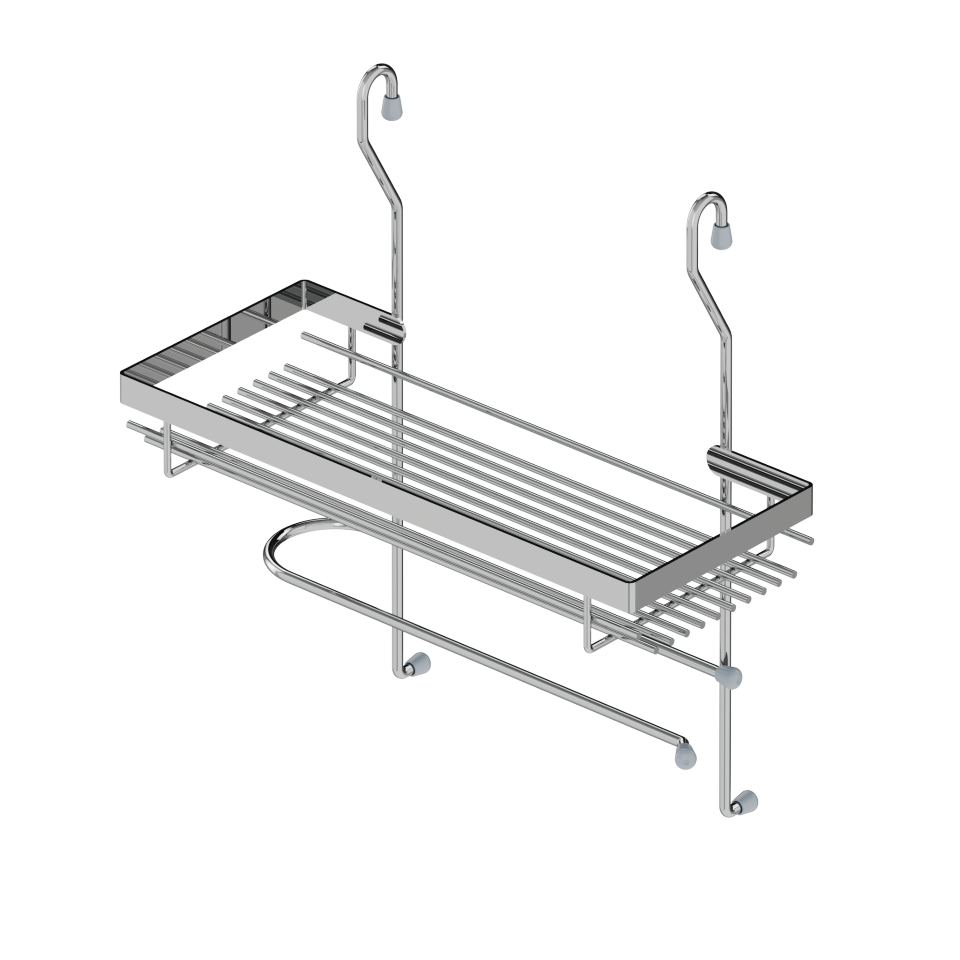 [007626] Spice Holder With Towel Hanger S4604 Chrome