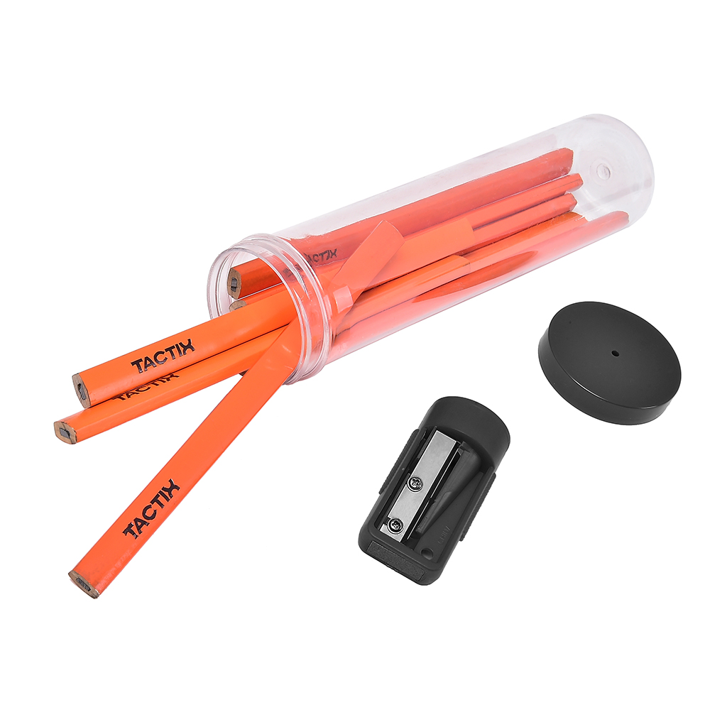 Tactix Pencils Pkt 8pcs w/Sharpener