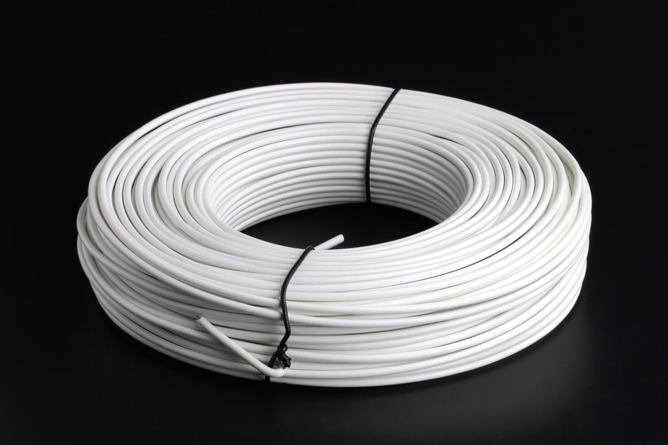 [004949] PVC Coated White Wire 3mm x 30mt