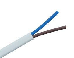 [007789] Wire White 2 Core 0.5mm Flex