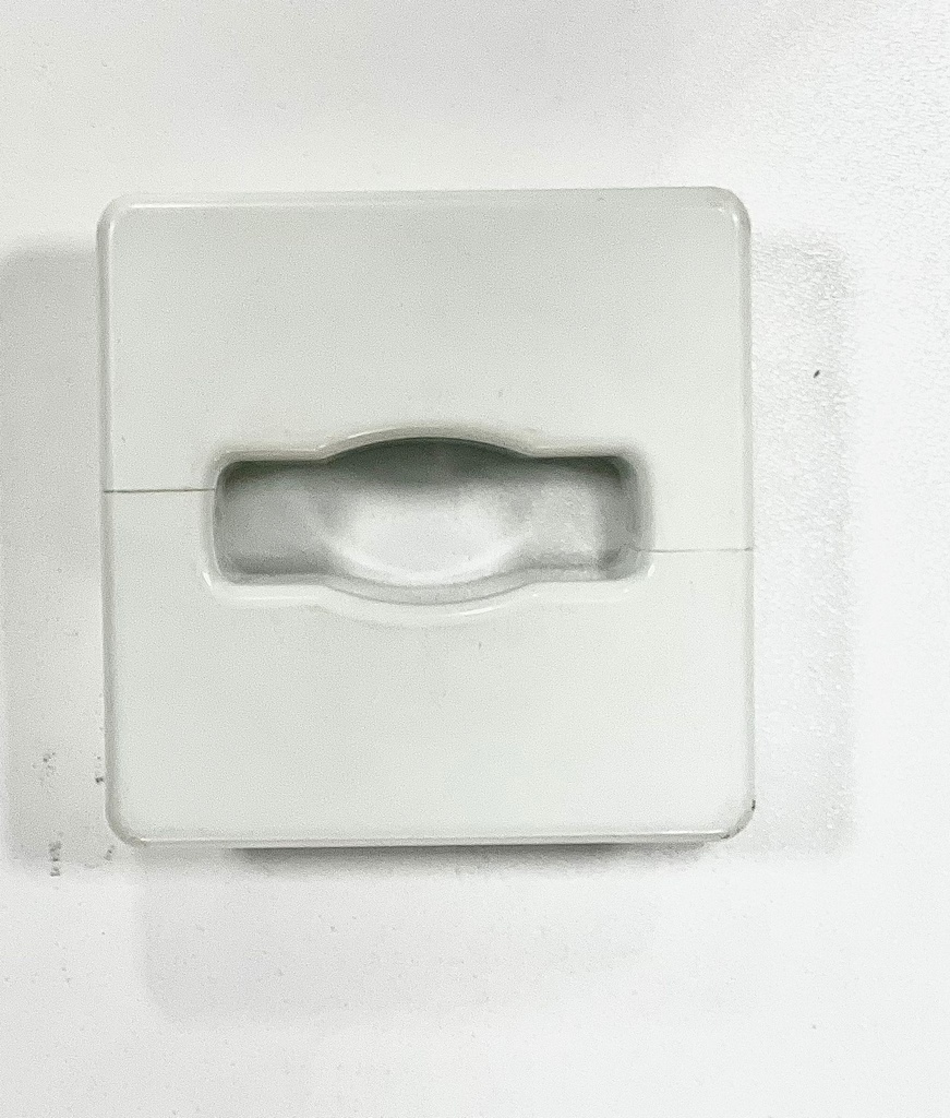 Cable Desk Cover White Square 60mm