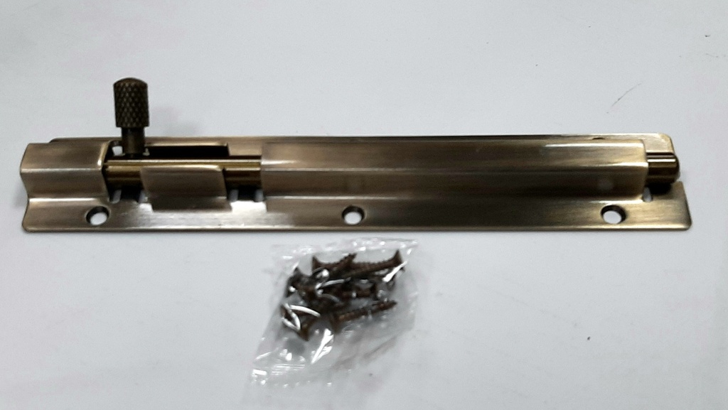 [008854] DB1039 H/Duty Door Bolt Bronze 8" Mudelli