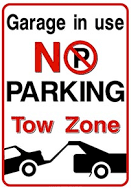 Self Adhesive Sign A4 - Tow Zone