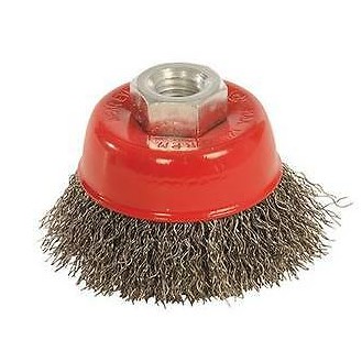 Cup Wire Brush Crimped 65mm x 14mm Shaft