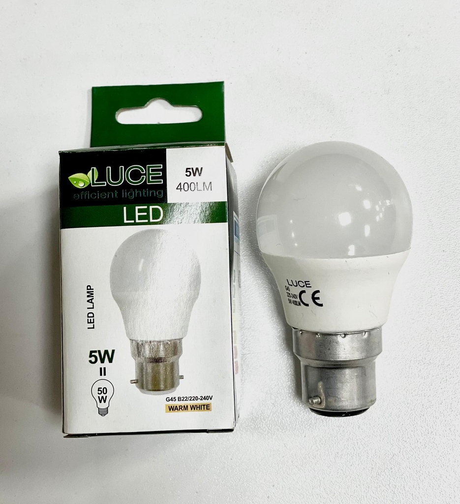 Luce Led Ball 5w B22 Warm