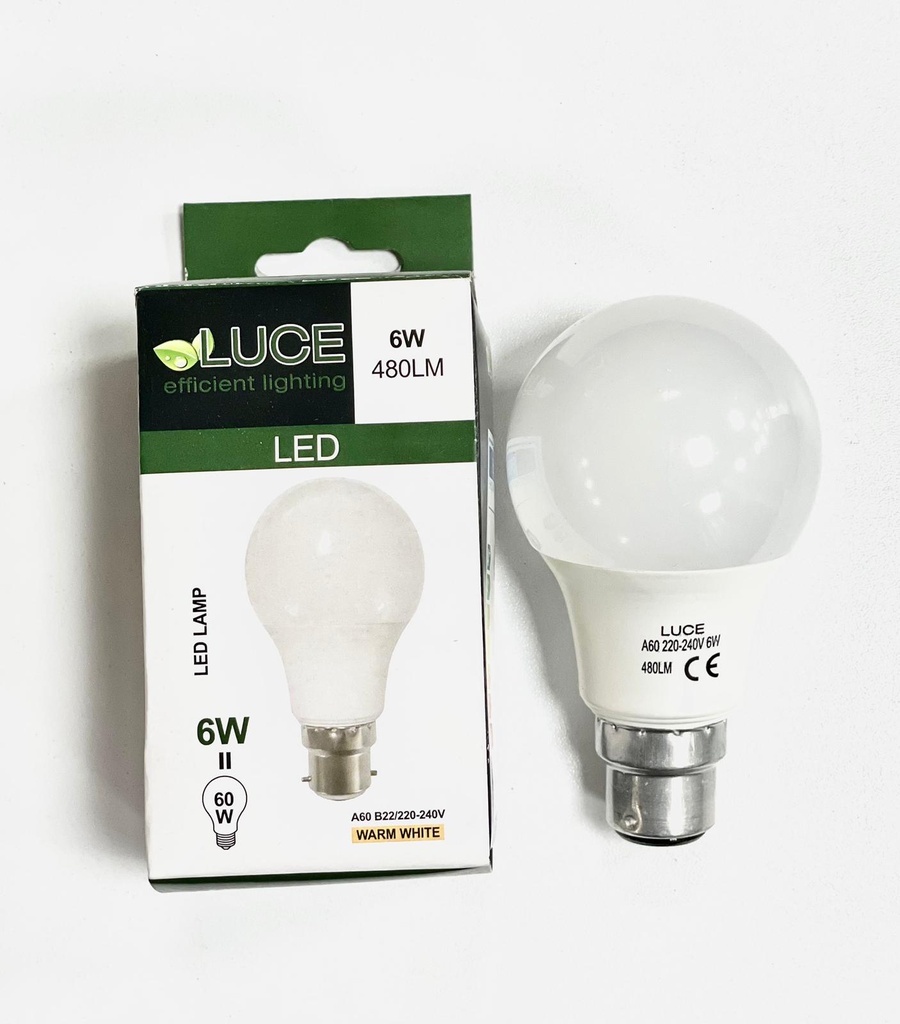 [007045] Luce Led Ball 6w B22 Warm