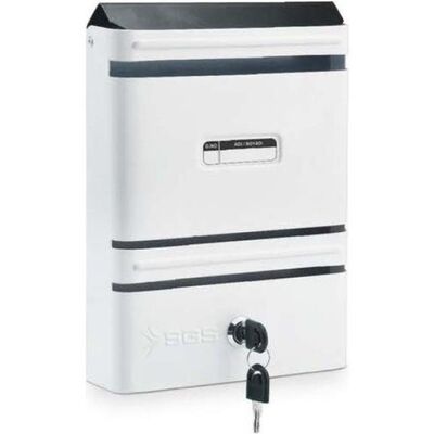 Letter Box White Metal 19.5cm x 25cm