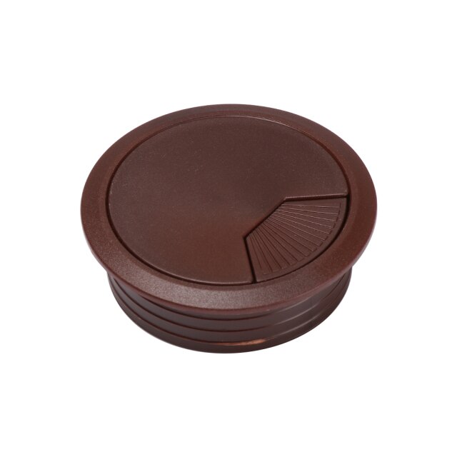 Cable Desk Cover Brown Round 80mm