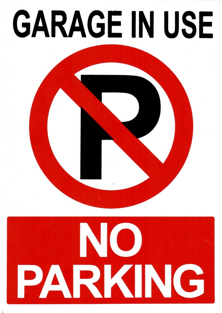 [000008] Self Adhesive Sign A4 - No Parking