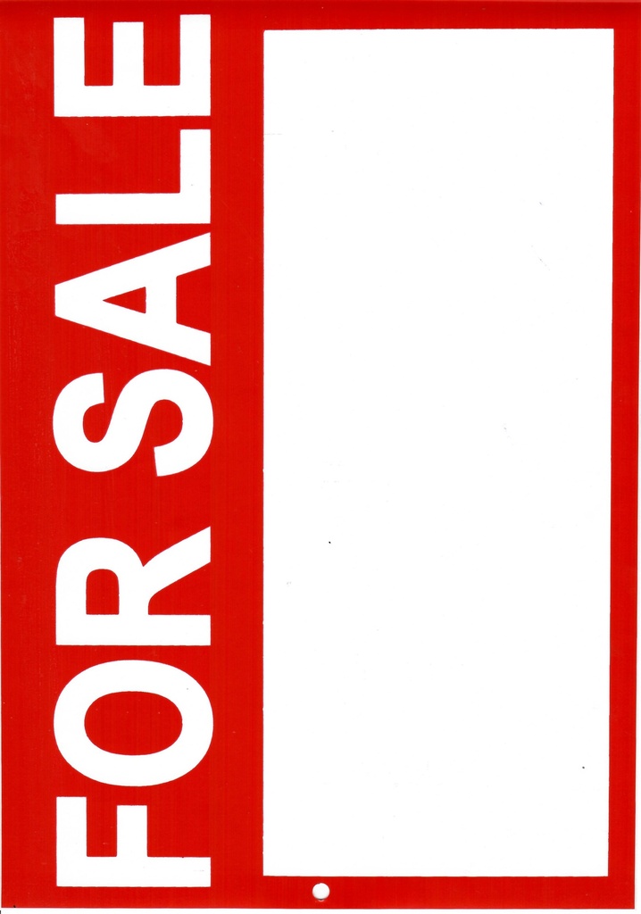 Self Adhesive Sign A4 - For Sale