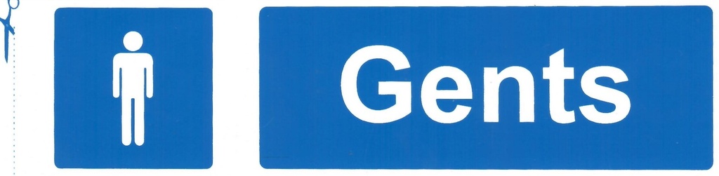 [000017] Self Adhesive Sign - Gents Toilet