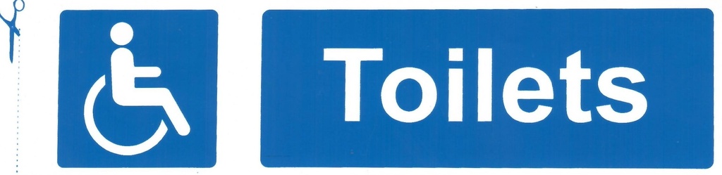 [000013] Self Adhesive Sign - Disabled Toilet