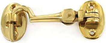 Cabin Hook Silent Brass 125mm