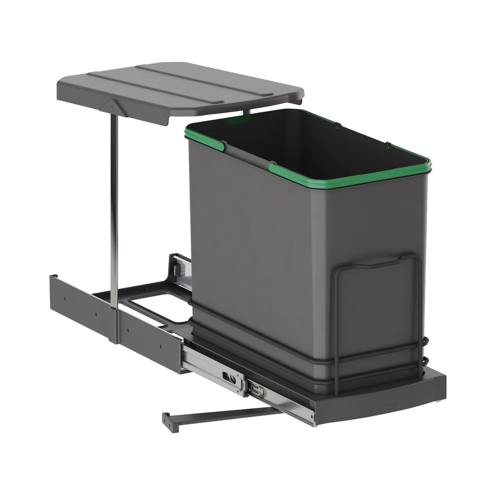 [000413] Waste Bin 400mm Auto 24lt S2571 Anthracite