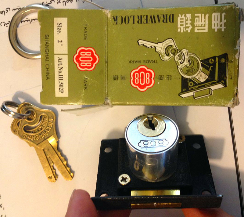 Drawer Lock Bird Brass
