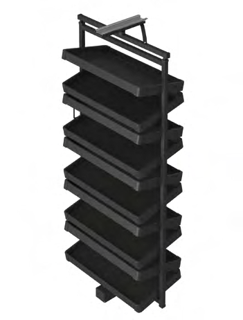 [000409] Shoe Rack Turning 80cm (H 790-990) S6831 Anthracite