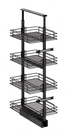 1850-2000 500mm 6 Basket Larder BB S/Close S1829 Anthracite