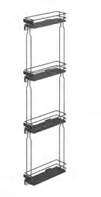[000304] 1650 - 200mm 4 Basket Larder L S2929 Anthracite