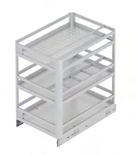 Aluminium Under-Workbench Unit With Bottle Division 400mm S2813