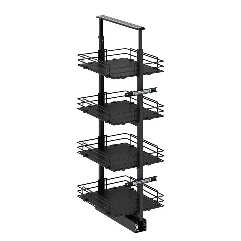 1850-2000 500mm 6 Basket Larder BB S/Close S1869 Anthracite Wooden Bottom