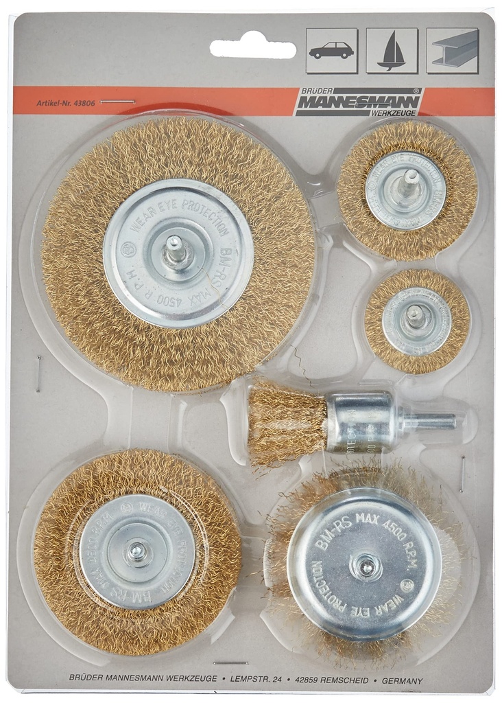 [000759] 6pc Wire Brush Assortment