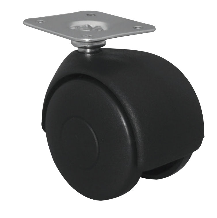 Castor Black with Plate - 25kg / H-65mm