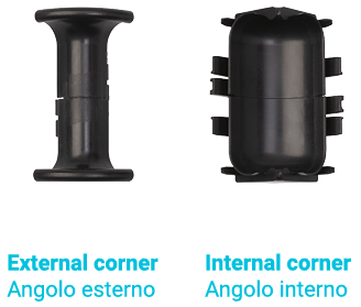 PVC Gola Corners for C Horizontal Black