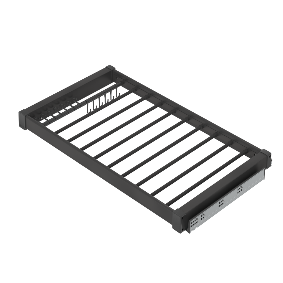 AL. Trouser Rack 600mm S/Mount S6707 Anthracite