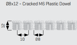 Sam-Fix Channeled ØM6 8x12 Chain Dowel