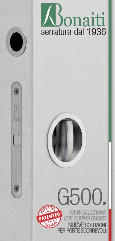 Bonaiti Sliding Lock G500 Round Handle Brass