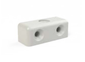 Nylon Block 3 Hole White